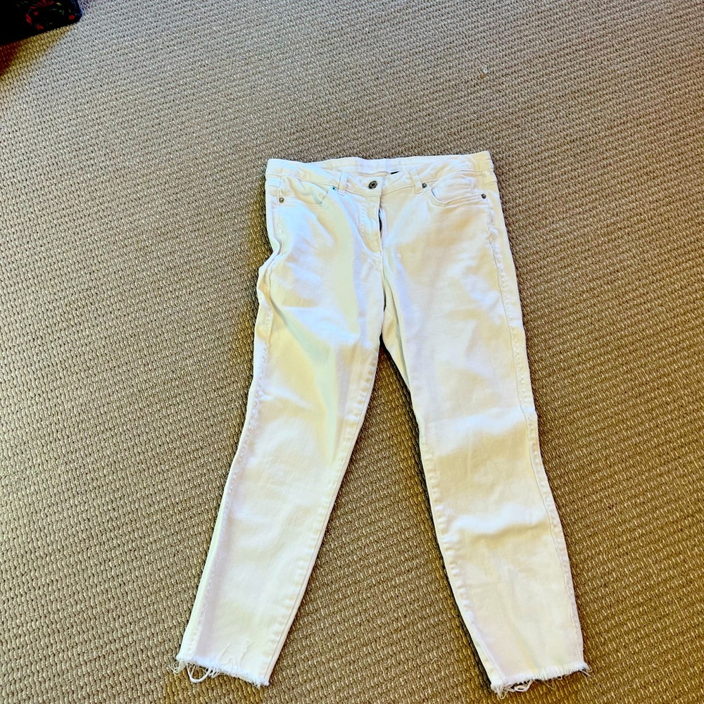 Marc Aurel cropped jeans.  Size 40 (10) with frayed pleat down the leg